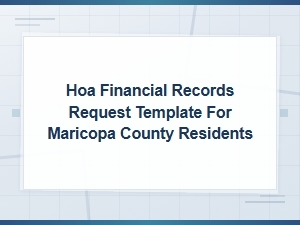 Maricopa County Hoa Financial Records Request Template